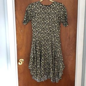 H&M Floral Black and Yellow Dress